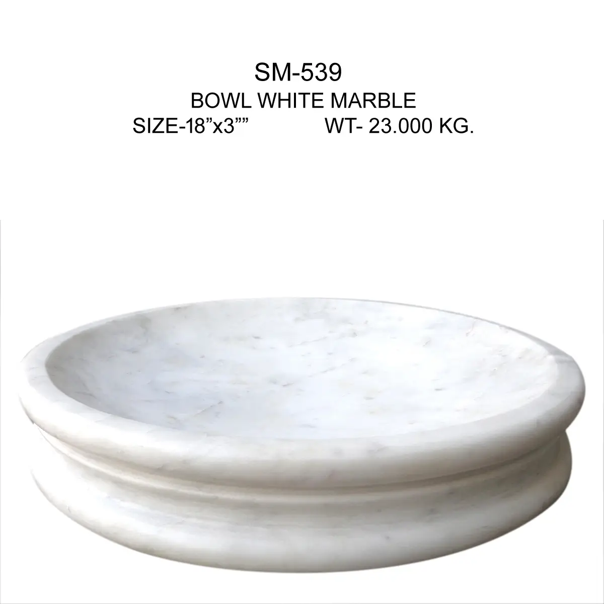 WHITE MARBLE BOWL STYLE-1 LARGE